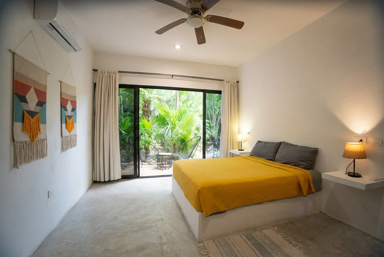 Bedroom opening onto a private terrace