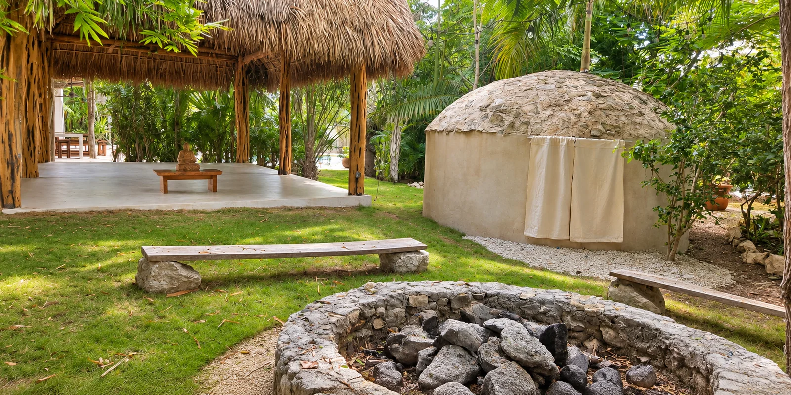 Yoga shala and temazcal