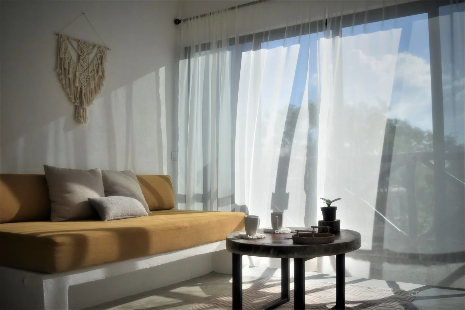 Living space opening onto a terrace