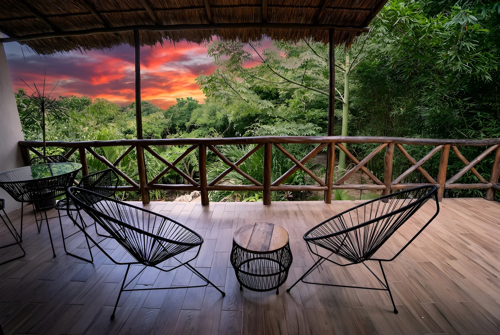 Evening on a private terrace